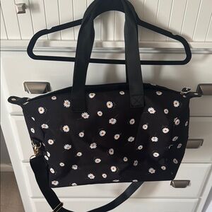 Alice + Olivia Black Daisy Print Tote